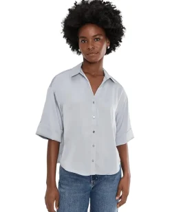CeCe 3/4 Sleeve Drop Shoulder Boxy Top Women's