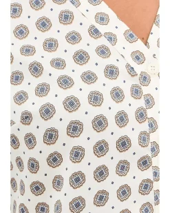 CeCe V-Neck Button Down Tie Sleeve Top Women's