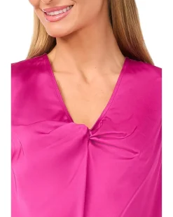 CeCe V-neck Twist Sleeveless Top Women's