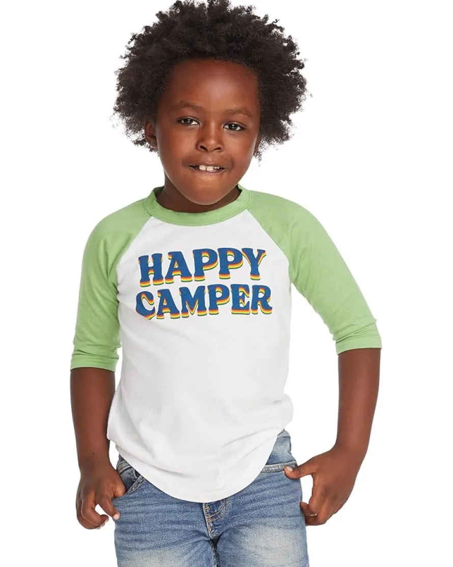 Chaser Kids Happy Camper Raglan Tee (Toddler/Little Kids)