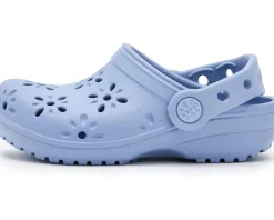 Crocs Kids Classic Clogs with Floral Cut Out Design (Toddler)