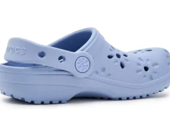 Crocs Kids Classic Clogs with Floral Cut Out Design (Toddler)