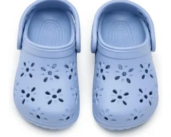 Crocs Kids Classic Clogs with Floral Cut Out Design (Toddler)