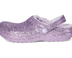 Crocs Kids Classic Lined Glitter Clog (Little Kid/Big Kid)