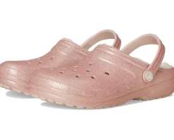 Crocs Kids Classic Lined Glitter Clogs (Little Kid/Big Kid)