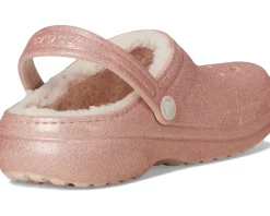 Crocs Kids Classic Lined Glitter Clogs (Little Kid/Big Kid)