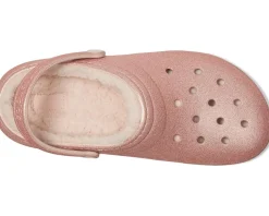 Crocs Kids Classic Lined Glitter Clogs (Little Kid/Big Kid)