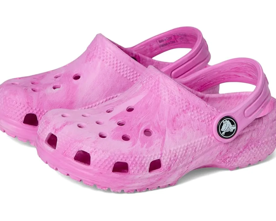 Crocs Kids Classic Marbled Tie-Dye Clogs (Toddler)