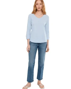 Elliott Lauren Garment Dye Tees - V-Neck 3/4 Sleeve Tee Women's