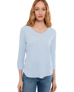 Elliott Lauren Garment Dye Tees - V-Neck 3/4 Sleeve Tee Women's