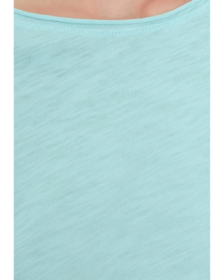 Elliott Lauren Garment Dye Tees - Long Sleeve Tee With Raw Edges Women's