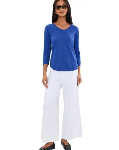 Elliott Lauren Garment Dye Tees - V-Neck 3/4 Sleeve Tee Women's