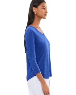 Elliott Lauren Garment Dye Tees - V-Neck 3/4 Sleeve Tee Women's