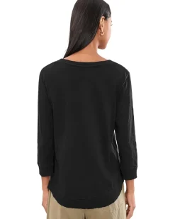 Elliott Lauren Garment Dye Tees - V-Neck 3/4 Sleeve Tee Women's