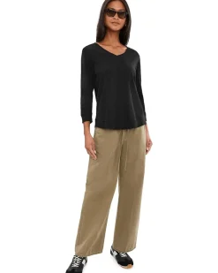 Elliott Lauren Garment Dye Tees - V-Neck 3/4 Sleeve Tee Women's