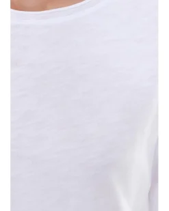 Elliott Lauren Garment Dye Tees - Long Sleeve Tee With Raw Edges Women's