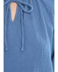 Elliott Lauren Gauze - Raglan Sleeve Top with Drawstring Detail Women's