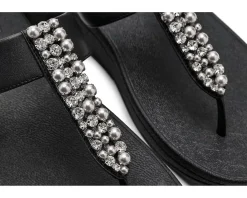 FitFlop Fino Pearls-and-crystal Toe-post Sandals Women's