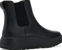 FitFlop F-Mode Stitch Warm Tumbled-Leather Chelsea Boots Women's