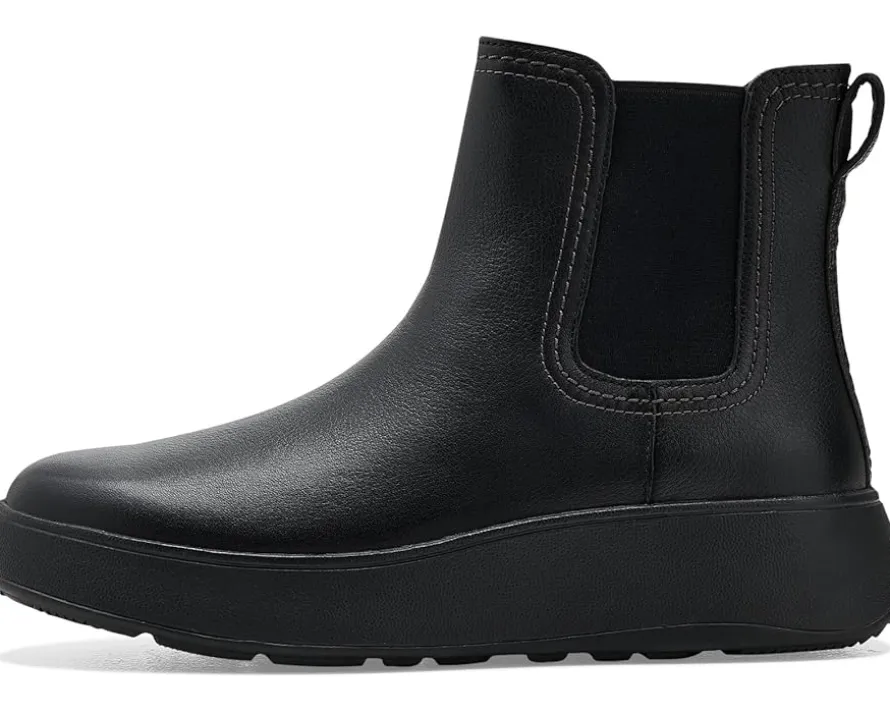 FitFlop F-Mode Stitch Warm Tumbled-Leather Chelsea Boots Women's