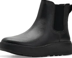FitFlop F-Mode Stitch Warm Tumbled-Leather Chelsea Boots Women's