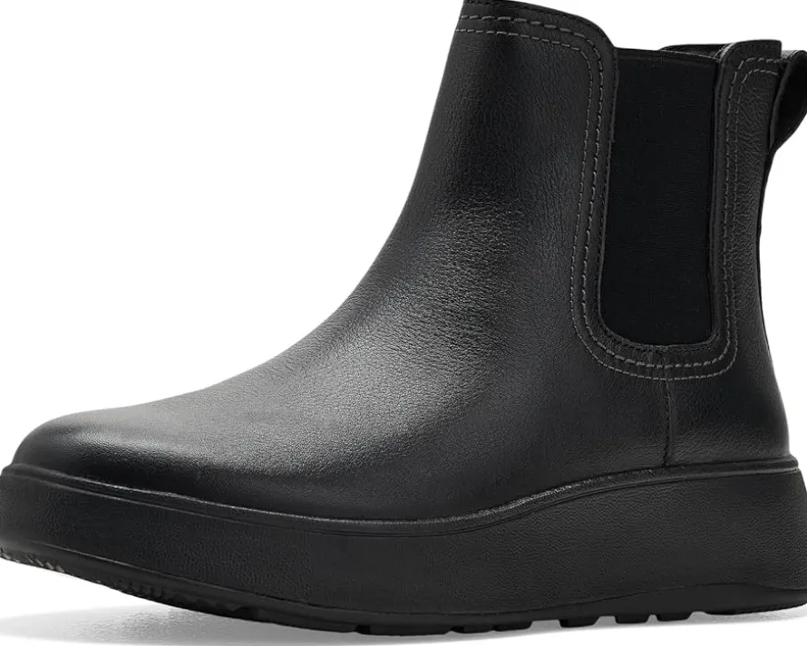 FitFlop F-Mode Stitch Warm Tumbled-Leather Chelsea Boots Women's