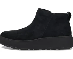 FitFlop F-Mode Suede Flatform Zip Ankle Boots Women's