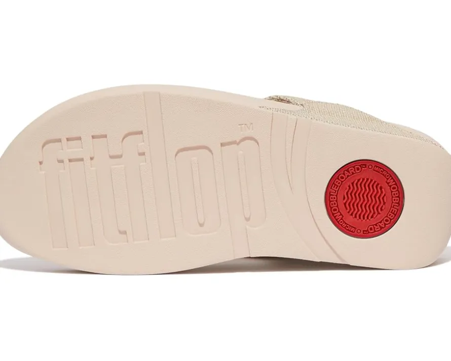 FitFlop Lulu Glitz-Canvas Toe-Post Sandals Women's