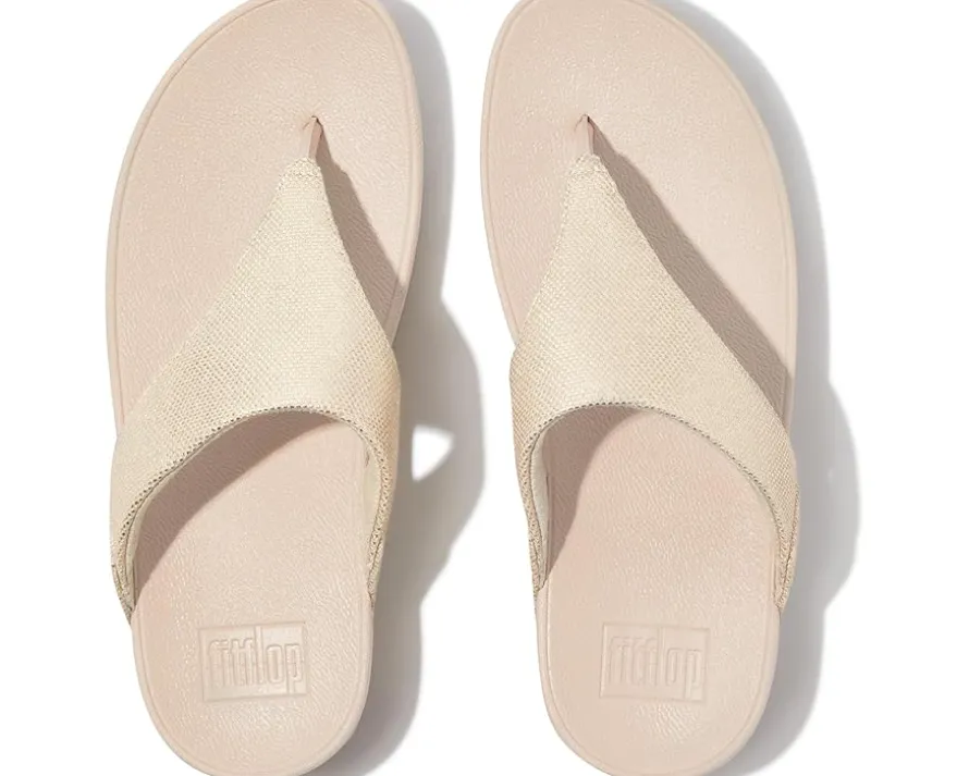 FitFlop Lulu Glitz-Canvas Toe-Post Sandals Women's