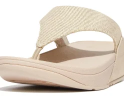 FitFlop Lulu Glitz-Canvas Toe-Post Sandals Women's