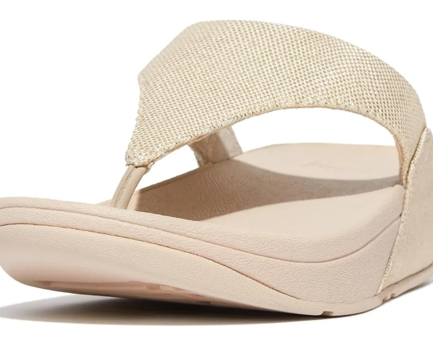 FitFlop Lulu Glitz-Canvas Toe-Post Sandals Women's
