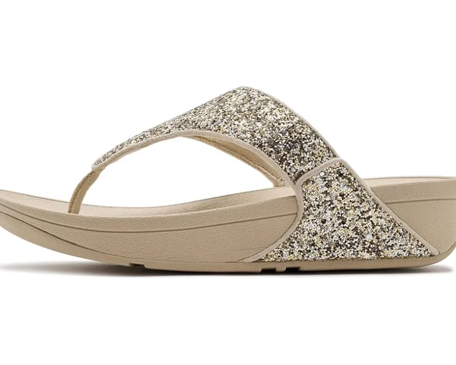 FitFlop Lulu Multi-Tonal Glitter Toe-Post Sandals Women's