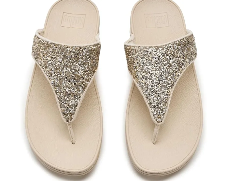 FitFlop Lulu Multi-Tonal Glitter Toe-Post Sandals Women's