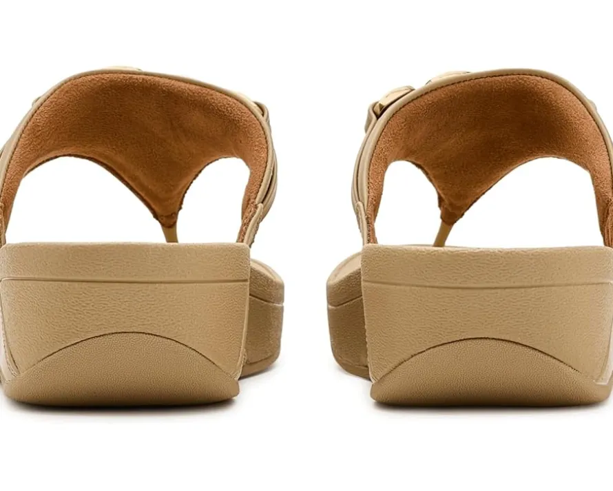 FitFlop Lulu Square-Chain Leather Toe-Post Sandals Women's