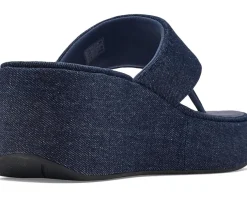 FitFlop Platfforms Denim Wedge Toe-Post Sandals Women's