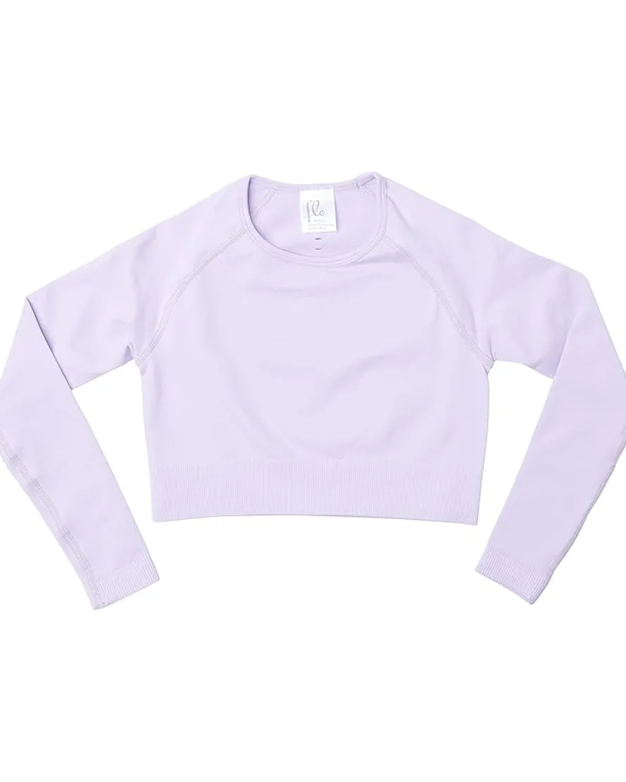 Flo Active Hollie Long Sleeve Ribbed Seamless Top (Big Kids)