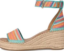 Franco Sarto Clemens Raffia Espadrille Wedge Heel Sandals Women's