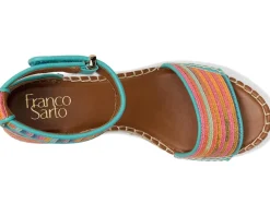 Franco Sarto Clemens Raffia Espadrille Wedge Heel Sandals Women's