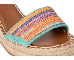 Franco Sarto Clemens Raffia Espadrille Wedge Heel Sandals Women's