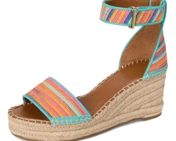 Franco Sarto Clemens Raffia Espadrille Wedge Heel Sandals Women's