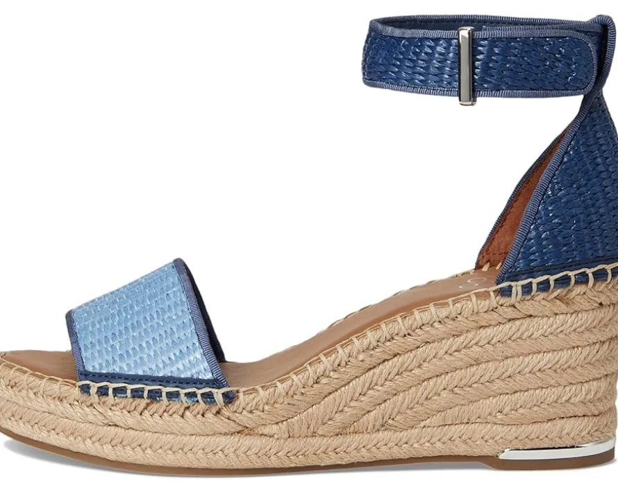 Franco Sarto Clemens Raffia Espadrille Wedge Heel Sandals Women's
