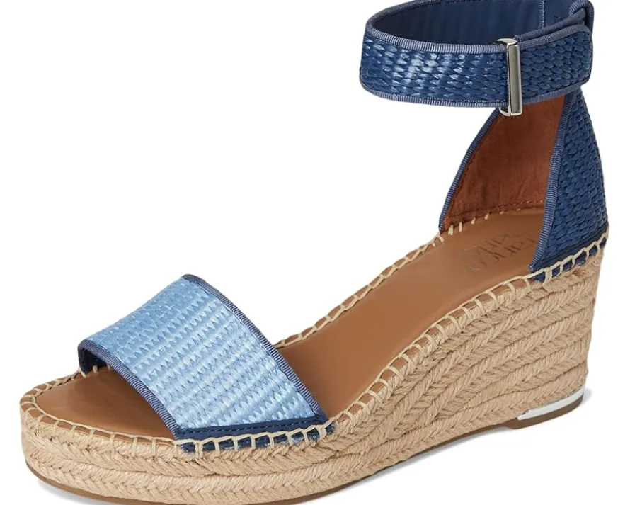 Franco Sarto Clemens Raffia Espadrille Wedge Heel Sandals Women's