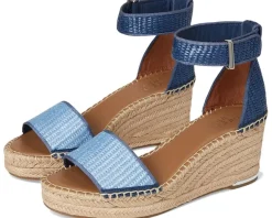 Franco Sarto Clemens Raffia Espadrille Wedge Heel Sandals Women's