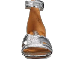 Franco Sarto Nora Ankle Strap Low Block Heel Sandals Women's