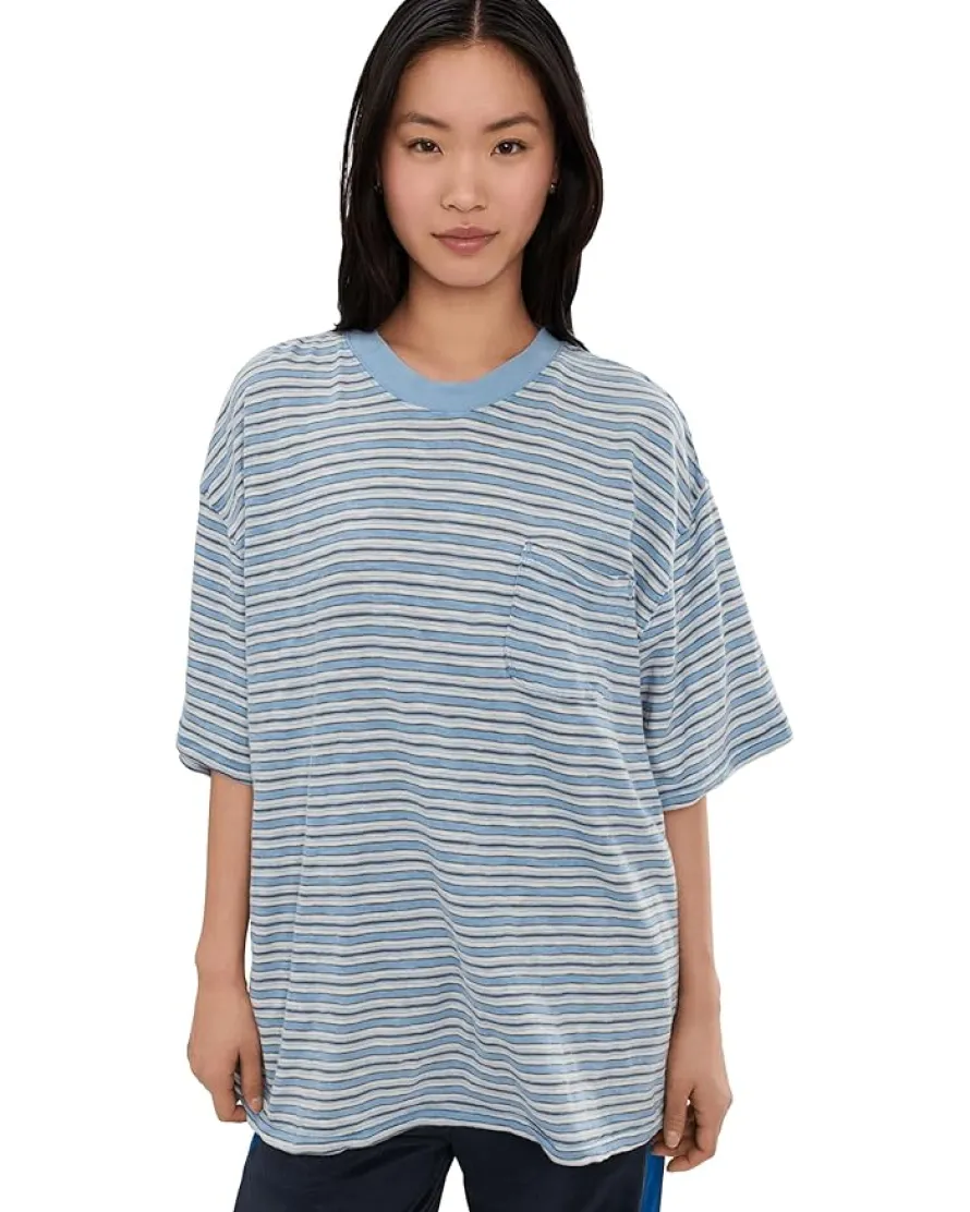 Free People All Love Stripe Pocket Tee Women's