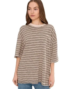 Free People All Love Stripe Pocket Tee Women's