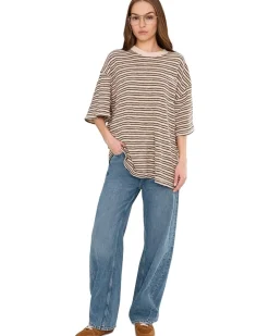 Free People All Love Stripe Pocket Tee Women's