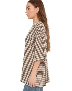 Free People All Love Stripe Pocket Tee Women's