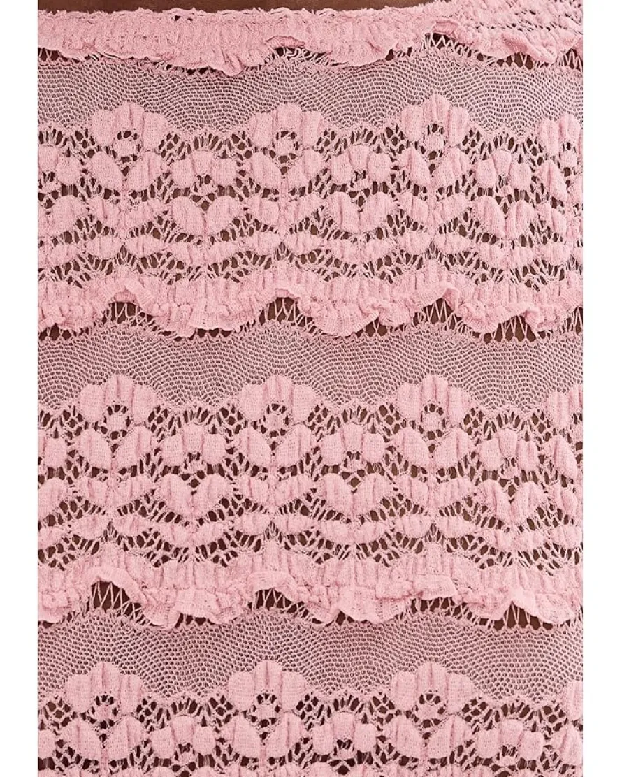 Free People Angelina Lace Tee Women's