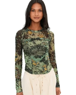 Free People Ariana Long Sleeve Ruched Top Women's